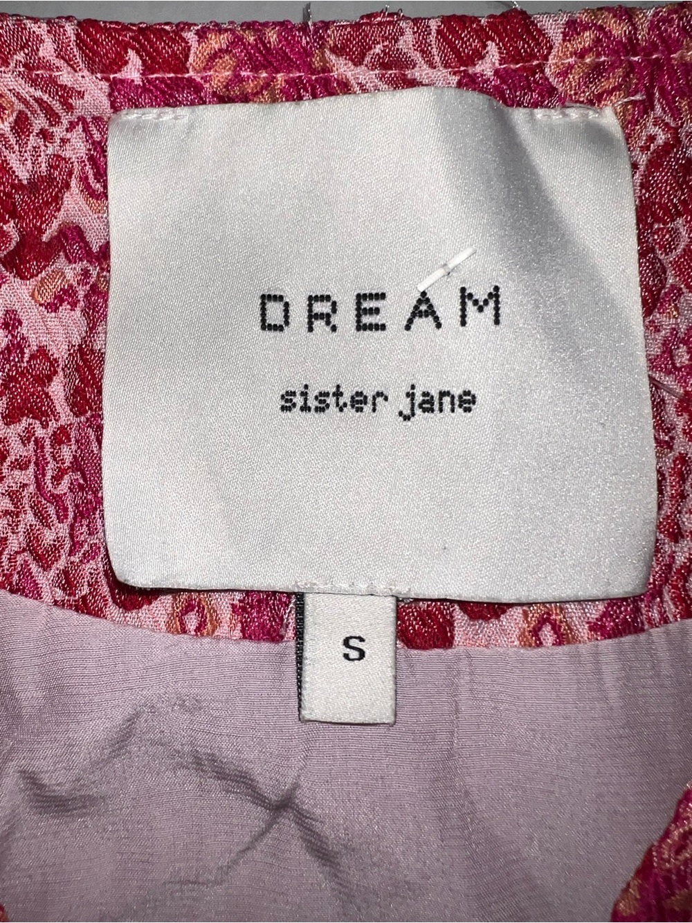 Sister Jane DREAM Bud Burst Jacquard Wrap Dress Size Small - Picture 10 of 13